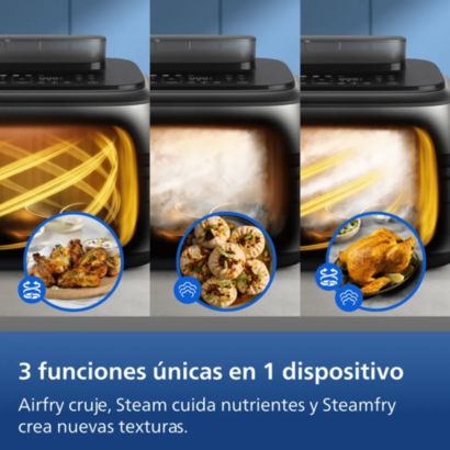 Megabasket flexible para cocinar al vapor, freír o usar con aire