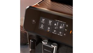 Easy selection of your coffee with intuitive touch display