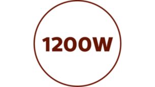 Motor de 1.200 W para um desempenho excelente