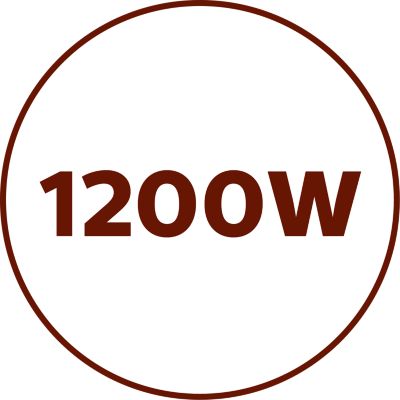 Motor con potencia de 1200 W para proporcionar un gran rendimiento
