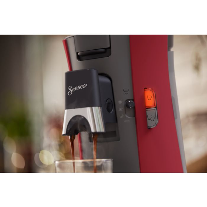 PHILIPS Senseo Select CSA240/05 Macchina Caffè A Cialde Bianco Seta – Intensità Regolabile E Funzione Memo Per Caffè Speciali