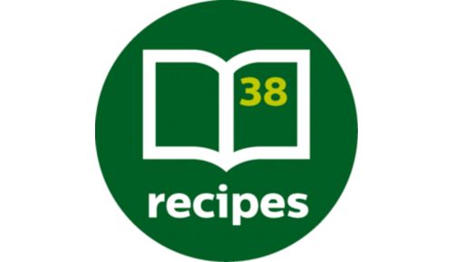 A recipe book is included offering inspirational recipes