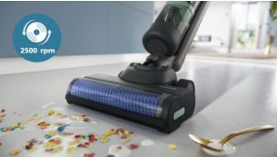 Cepillos de alta velocidad patentados: AquaSpin 2500 rpm