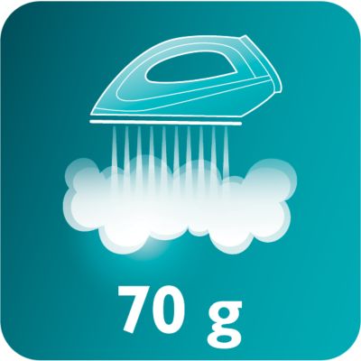 Golpe de vapor de hasta 70 g