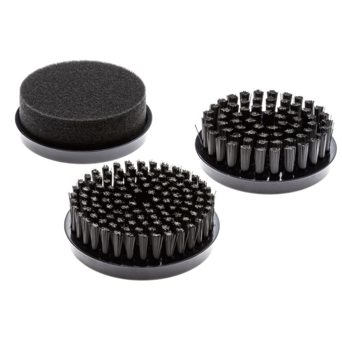 3 borstels om verschillende materialen te reinigen