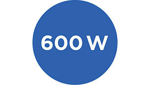 Powerful 600-W motor