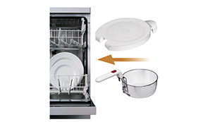 Frityrkurven og det avtakbare lokket kan vaskes i oppvaskmaskin