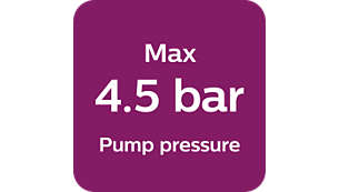 Max. 4,5 Bar Pumpendruck