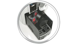 Automatic capsule ejection with integrated drawer