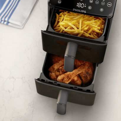 Philips Верт. Airfryer серия 4000, дв. кошница