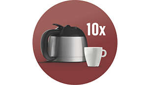 Caraffa termica in acciaio inox per 10 tazze di caffè americano