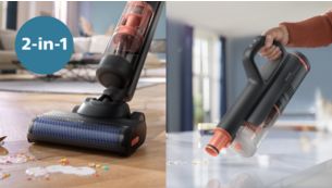 Nettoyage 2-en-1 : Aspiration et lavage et Aspirette
