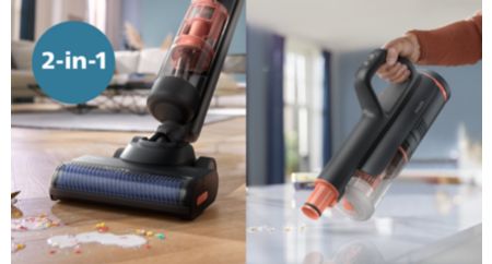 2-in-1 cleaning solution: Vacuum&Wash and Handheld