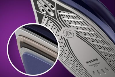 Piastra SteamGlide Plus antigraffio per una scorrevolezza ottimale