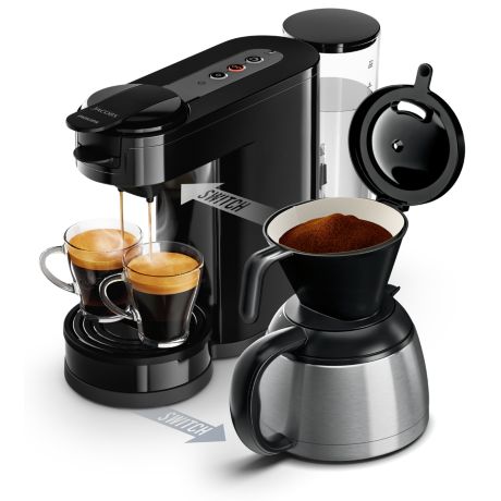 HD7892/64  Machine à café à dosettes et filtre