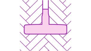 Parquet nozzle with soft brush hairs for scratch-protection
