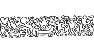 Les motifs amusants de Haring mettent de la couleur dans votre vie.