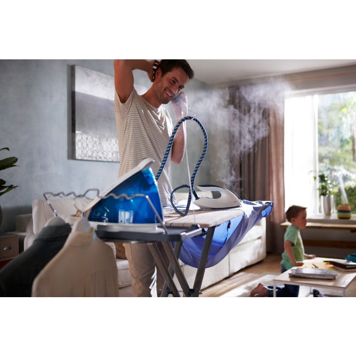 Iron faster with 2 x more steam *