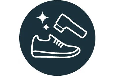 El cepillo giratorio limpia de manera eficaz