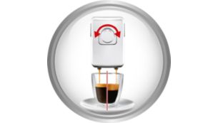 Patenterat justerbart förhållande mellan espressocrema och kaffe