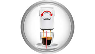 Patenteret, justerbar espresso-crema og styrke