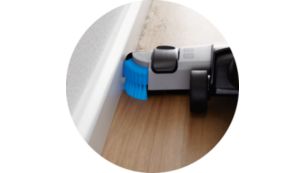 Side brushes to clean along walls