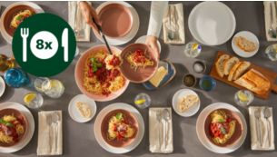 Tot 8 porties* verse pasta in één keer