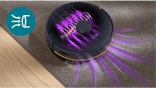 Starke Saugleistung zur Aufnahme von Staub und Schmutz