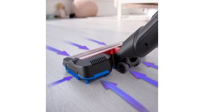 360° sūkšanas uzgalis ātrāk iesūc putekļus un netīrumus