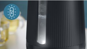 Verlicht venster om makkelijk het waterniveau te zien, zelfs van veraf