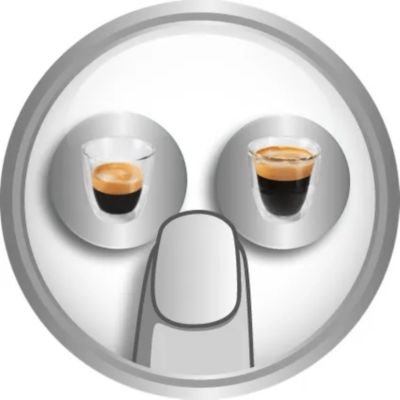 Café espresso y grande con un solo toque