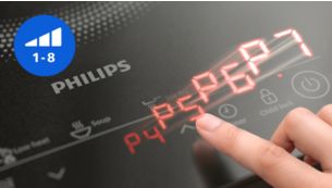 Precision control with 8 heating levels