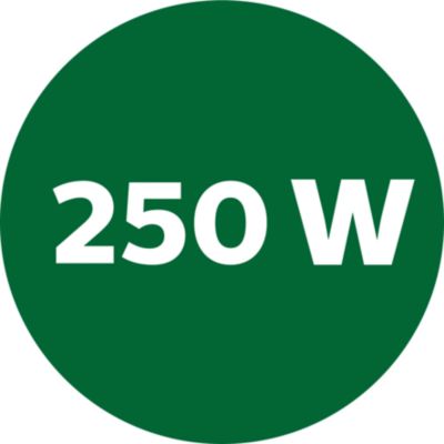 Alta rotação com motor de 250 W para melhores resultados