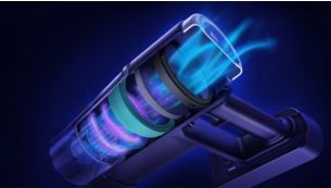 نظام تنقية ثلاثي المراحل يحافظ على وجود الغبار الملتقط في مكان محكم الإغلاق.