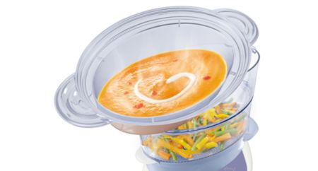 XL steaming bowl for soup, stew, rice and more