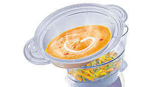 XL steaming bowl for soup, stew, rice and more