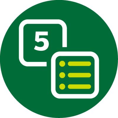 Interfaz de usuario simple que consta de 5 ajustes predefinidos.