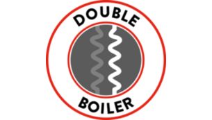 Double boiler to reduce waiting time