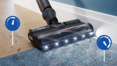 Prisitaikantis siurbimas ir LED lemputės užtikrina nepriekaištingus rezultatus