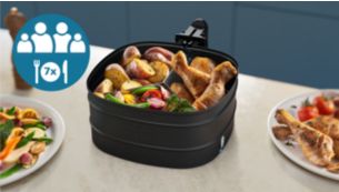 Prepara una comida completa con más espacio para más comida