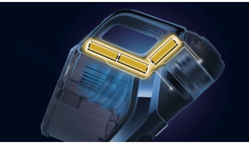Lithium-Ionen-Akku für bis zu 60 Minuten Betriebsdauer