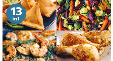 13 cooking methods at the touch of a button