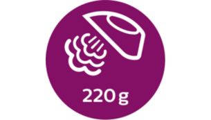 Dampfsto&szlig; von bis zu 220&nbsp;g