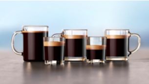 Genießen Sie 5 Kaffeespezialitäten auf Knopfdruck