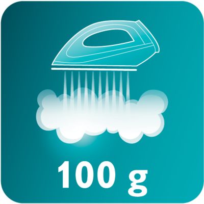 Vapor extra de 100 g/min para tirar facilmente o amassado das roupas