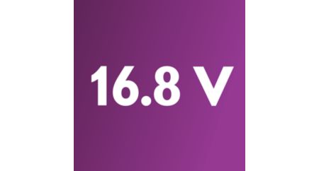 Powerful 16.8V batteries ensuring high suction power