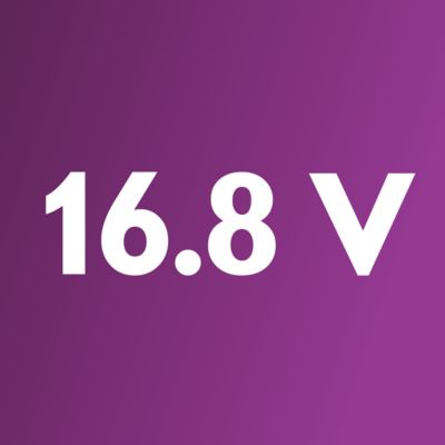 Jaudīgas 16,8 V baterijas nodrošina lielu sūkšanas jaudu