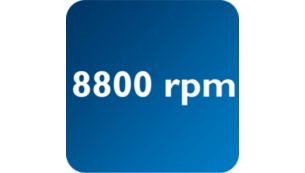 Rotation de la lame jusqu'&agrave; 8&nbsp;800&nbsp;tours/min pour une &eacute;limination efficace
