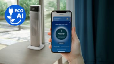Eco AI ietaupa līdz 50 % elektroenerģijas, salīdzinot ar parastajiem sildītājiem