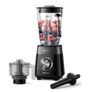 S&eacute;rie 5000 Blender mixeur Philips - Blender Noir 2L, 1200W + hachoir